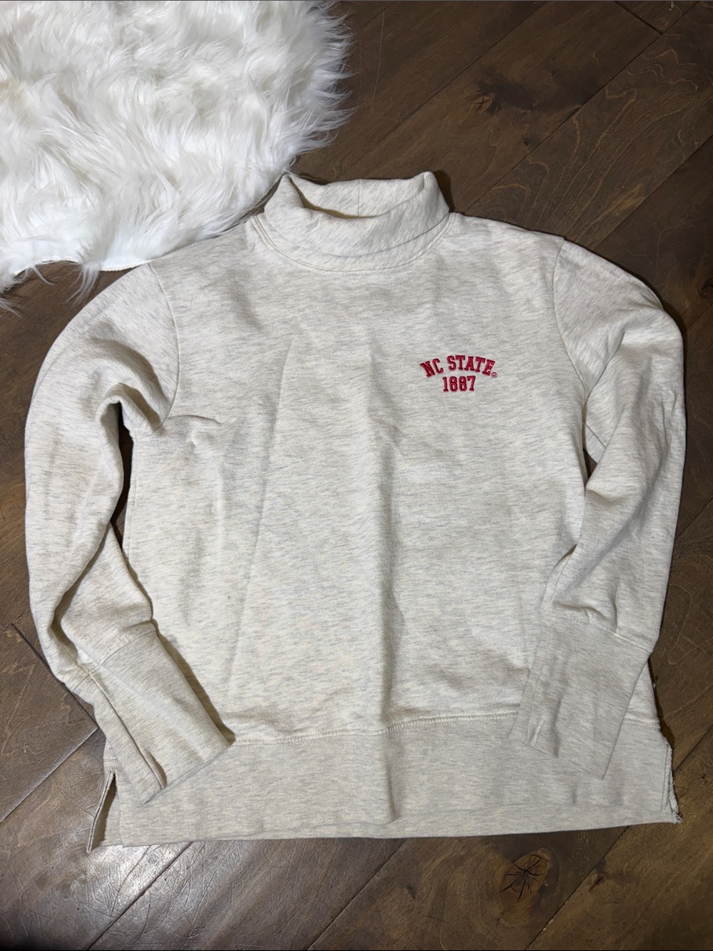 League Cream Crewneck Sweatshirt with Subtle Black Label